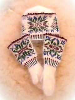 Mittens and Hat set - viewed from the other side
