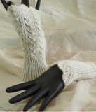 Filigree Mitts (left) and A Touch of Filigree Wristlets (right)