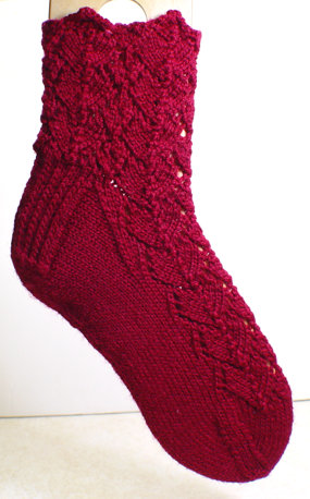 Heart Socks with cuff variation