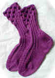 Eyelet Ankle-Ribbed Socks