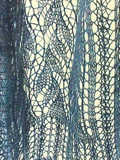 Lead or Follow Lace Scarf knitted in handspun silk yarn