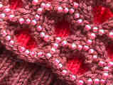 detail of Chocolate Covered Cherries main pattern stitch