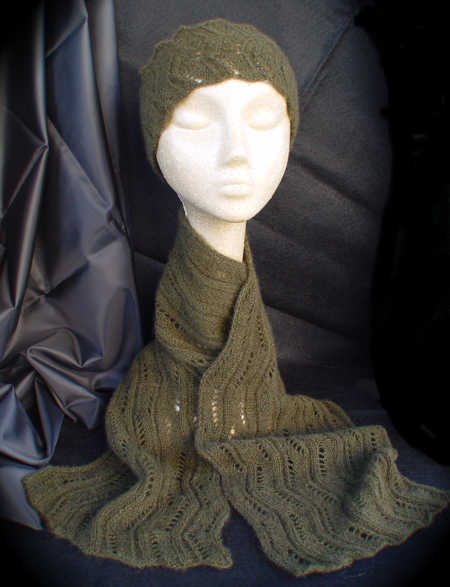 Lacy Riverine scarf and headband