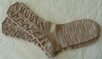 Beaded Swirls Socks in Lorna's Laces Shepherd Sock color Aslan.
