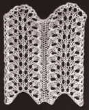 Jarbo Garn Tropik swatch in Elegantly Simple Baby Blanket stitch pattern