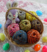 Easter basket of yarn