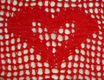 Filet Knitted Heart