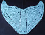 Dolly Faroese Shawl - garter stitch version with eyelet shoulders and center panel variation