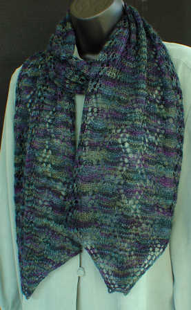Lace Leaves Scarves - scarf version with shaped ends