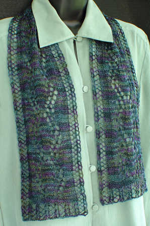 Lace Leaves Scarves - narrow rectangular scarf version