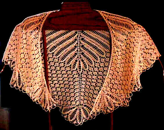 Icelandic shawl as worn