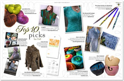 Fall 2011 issue of Knit Circus featuring Buds in the Breeze Stole