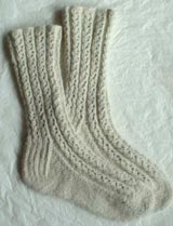 Toe-to-Cuff Lace Rib Socks