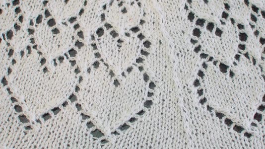 Cascading Hearts, HeartStrings signature pattern stitch design