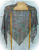Elegantly Simple Triangle Shawl in a small shoulder wrap version