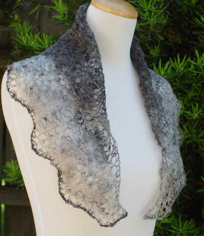 Neck scarf version of Elegantly Simple Triangle Shawl