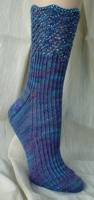 Beaded Offset Chevrons Socks - front view