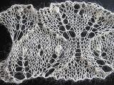 sample design swatch for White Lotus Lace Stole