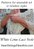 White Lotus Lace Stole