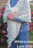 White Lotus Lace Stole