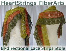 Bi-directional Lace Strips Stole