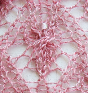 Fairy Beaded Lace Motif in the Faires and Flowers Scarf