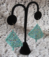 Bitty Beady Christmas Tree Earrings