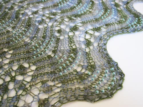 Beading detail of Gentle Breezes Stole