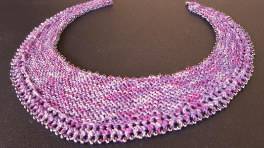 Beaded Crescent Neck Lace