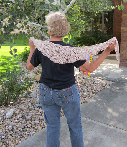 Swags of Lace Crescent Scarf