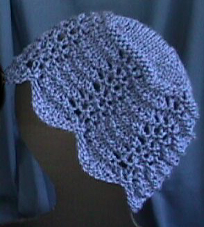 Scalloped Juliet Cap in solid color