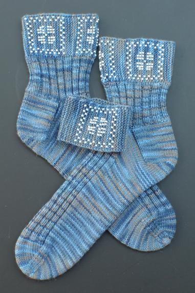 Beaded Fleuron Socks and Wrist Warmers Wristlets