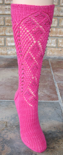 Two Ways About It Beaded Socks - front view