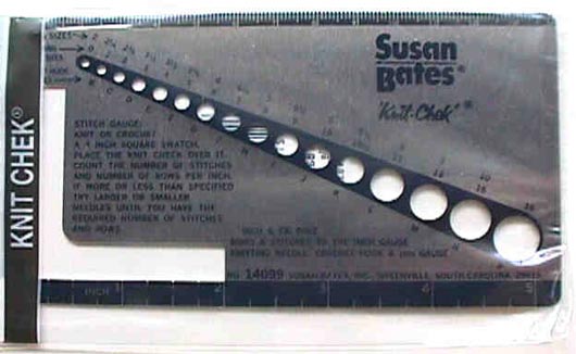 Susan Bates Knitting Needle Gauge