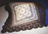 Jacob Throw - lace afghan in handspun wool