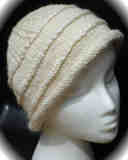 Luxe Hat in white luxury alpaca blend and natural reeled bombyx silk