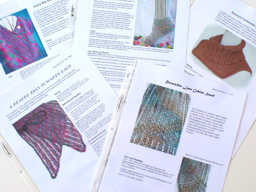 Examples of HeartStrings pattern leaflets in the Jackie E-S Design Collections