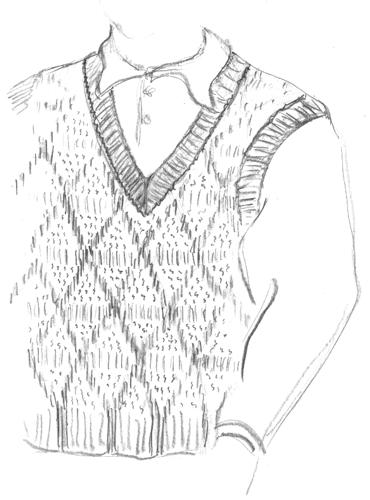 Handsome Dickey fashion sketch