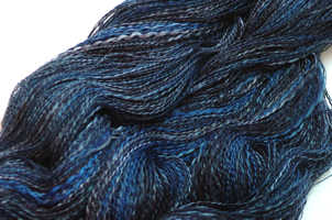 Moody Blues handspun cotton yarn plied with silk