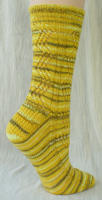 Cajun Gold Concertina Lace Socks - front view