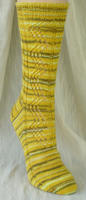 Cajun Gold Concertina Lace Socks - front view