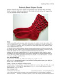 Sample cover page of HeartStrings Patriotic Bead Striped Socks pattern