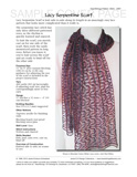 Sample cover page of HeartStrings Lacy Serpentine Scarf pattern