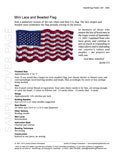 Sample cover page of HeartStrings Mini Lace and Beaded Flag pattern