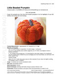 Sample cover page of HeartStrings Little Beaded Pumpkin pattern
