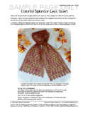Sample cover page of HeartStrings Colorful Splendor Lace Scarf pattern