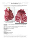 Sample cover page of HeartStrings I Heart Filet Lace Scarf pattern