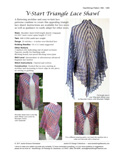 Sample cover page of HeartStrings V-Start Triangle Shawl pattern