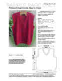 Sample cover page of HeartStrings Ribbed Diamonds Man's Vest pattern