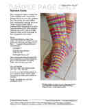Sample cover page of HeartStrings Rainbow Socks pattern